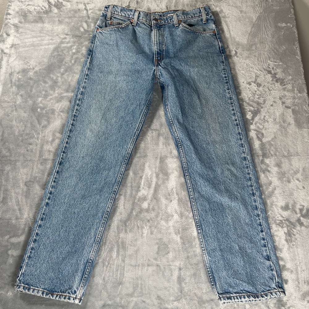 Levi's 505 Regular Fit Straight Leg Jeans Mens W34 L30‎ Blue Denim